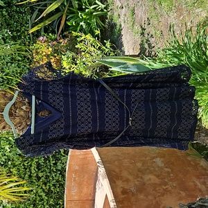 Navy and Gold Torrid Lace Dress